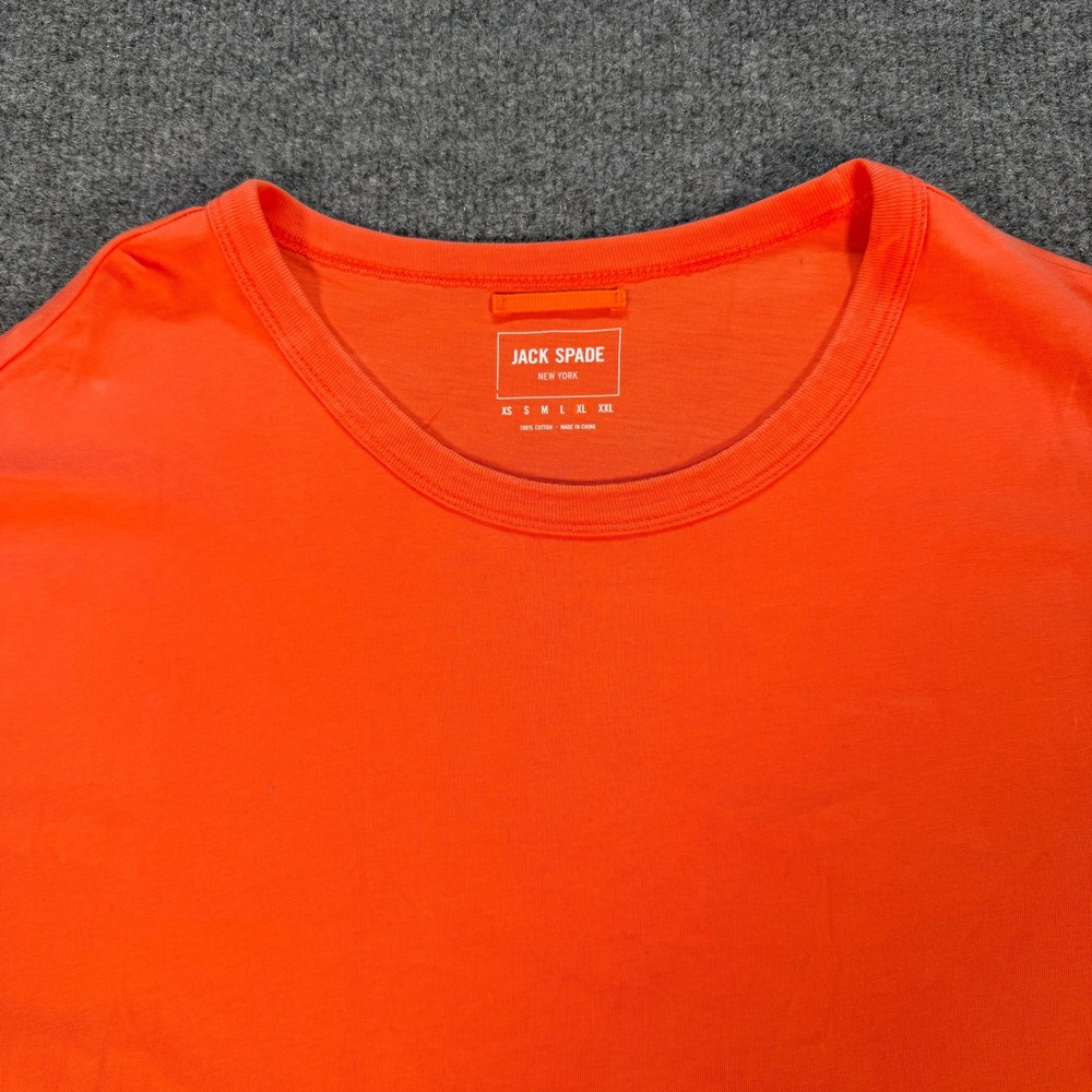 Jack Spade New York Mens Orange Cotton Crew Neck Short Sleeve T-Shirt XL #4184